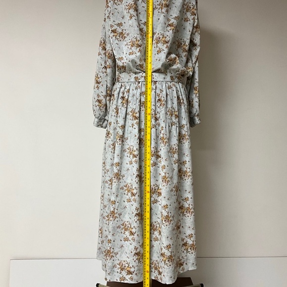 Designer Vintage 1970’s Lanvin flower print midi/maxi dress size 14 - Picture 2 of 11